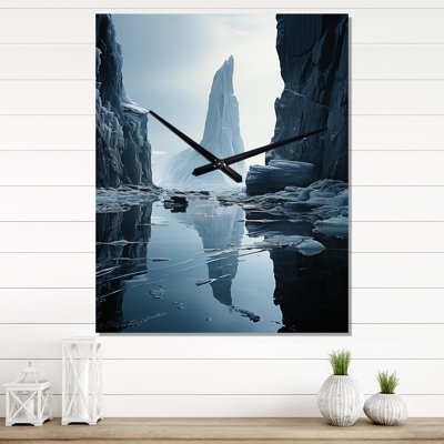 Horloge murale sarcelle grise Iceberg