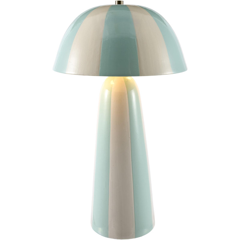 Lampe de table Bayboro, Blanc ; bleu ciel