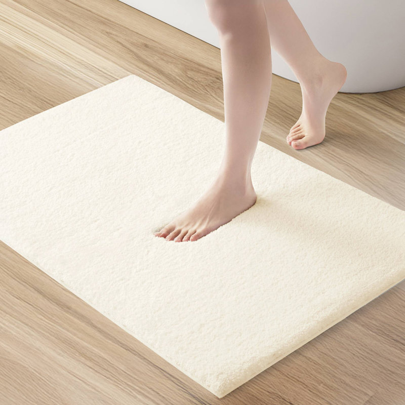 Tapis pour salle de bain Marshmallow, Rectangle - 40 po L x 24 po l, Crème