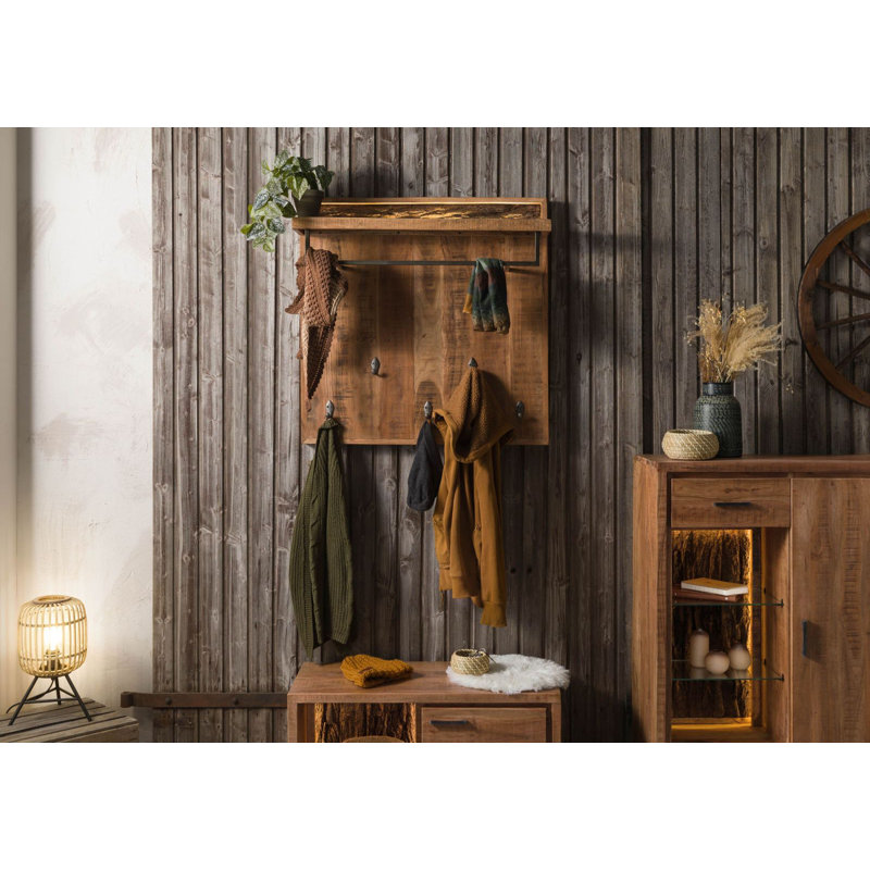 BARK Solid Wood Wall Mounted Coat Rack
