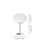 Lucciola Table Lamp M White Matt Satin Nickel E26 Ul-129449895