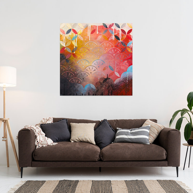 Art abstrait contemporain, patient, 36" H x 36" W