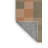 Machine Washable Checkered Brown Area Rug
