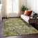 Machine Washable Indoor/Outdoor Xhevrie Olive Rug