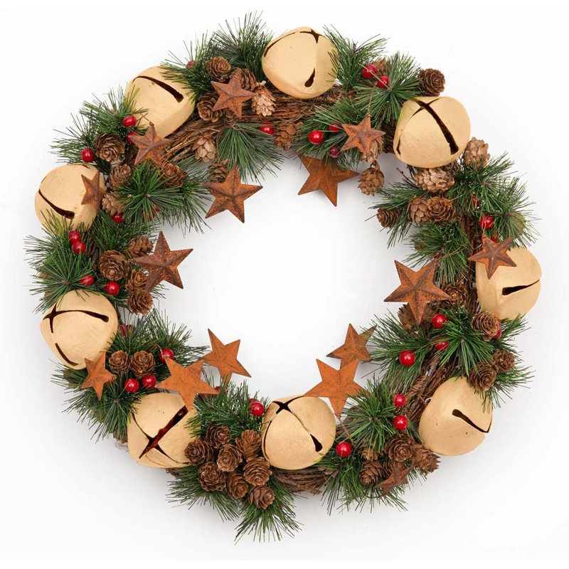 Faux PVC 15.74cm Christmas Wreath, Cream