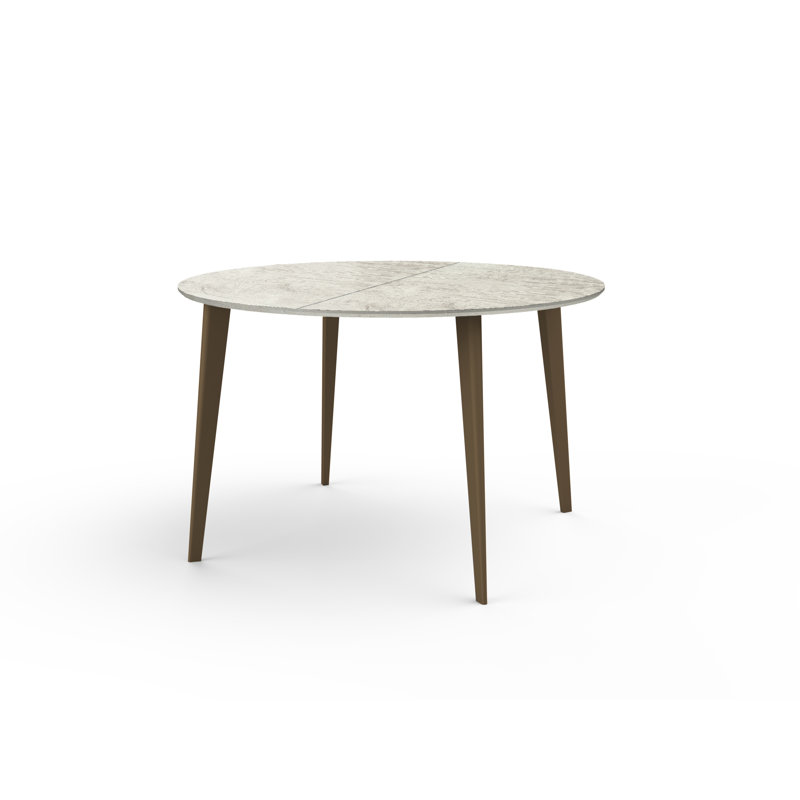 AIACE Dining Table, H77 x L240 x W90cm, Marble White, Rustic Laminate