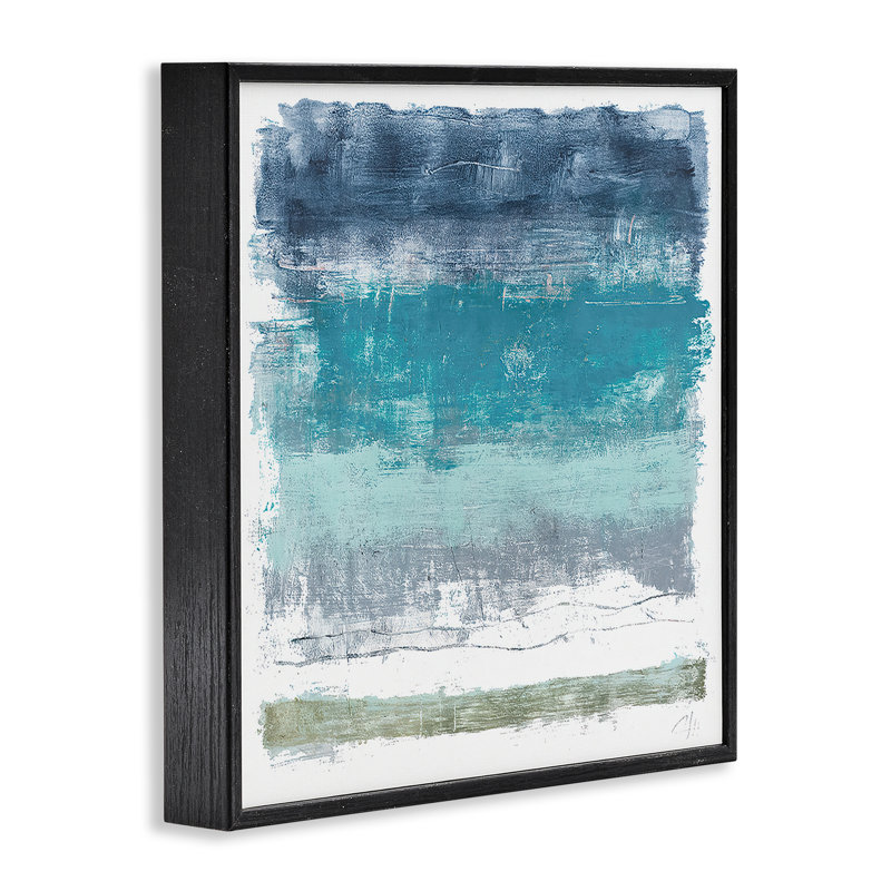 «Beachy Tone Abstraction», estampe numérique, conception de Filippo Ioco, Giclée encadrée noir minuit, H 24 po x l 24 po