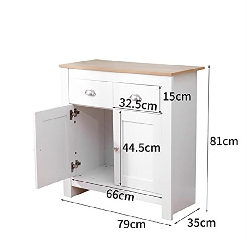 Aaeedah Accent Chest, White/Brown