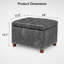 Pouf de rangement en velours de 61 cm pour salon-65442272-65442279