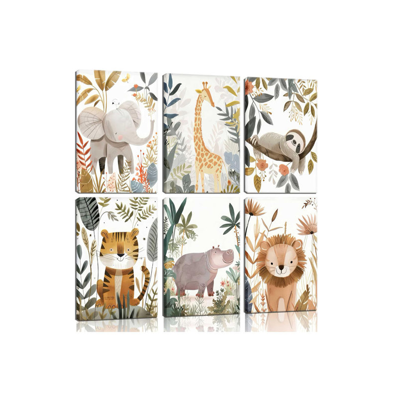 6 Piece Wrapped Canvas Print
