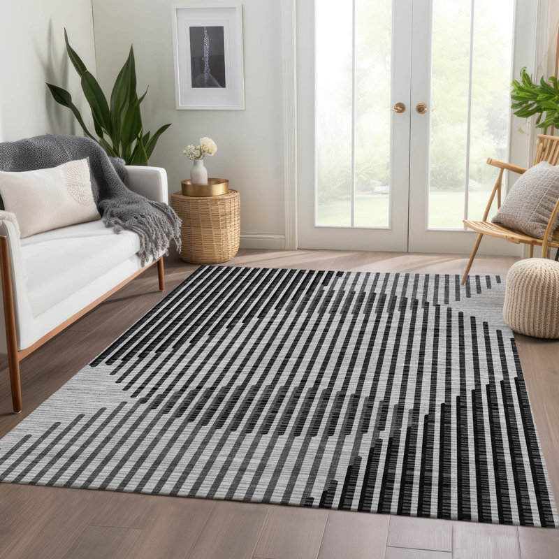 Tapis Corum AMF1001 lavable à la machine de qualité supérieure, Rectangle 10 pi x 14 pi