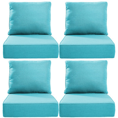Deb Weather-Resistant Polyester Seat and Back Cushion Set