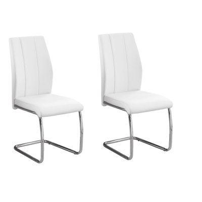 Miya Side Dining Chair Set Of 2, Sleek Metal Legs