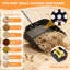 Poulet caca Scooper & Rake 2-en-1, pelle à sable avec longueur réglable, réglage multi-ange