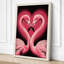 Flamingos in Love Modern 1 Piece Wrapped Canvas Wall Art-990574573-990574574