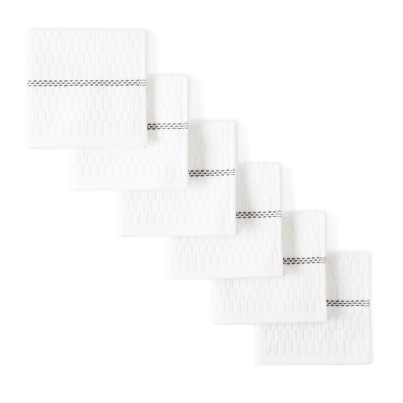 Dish Cloth, White/Gray