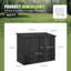5' W X 3' D Galvanized Steel Horizontal Garbage Shed With Floor Kit-1783475695