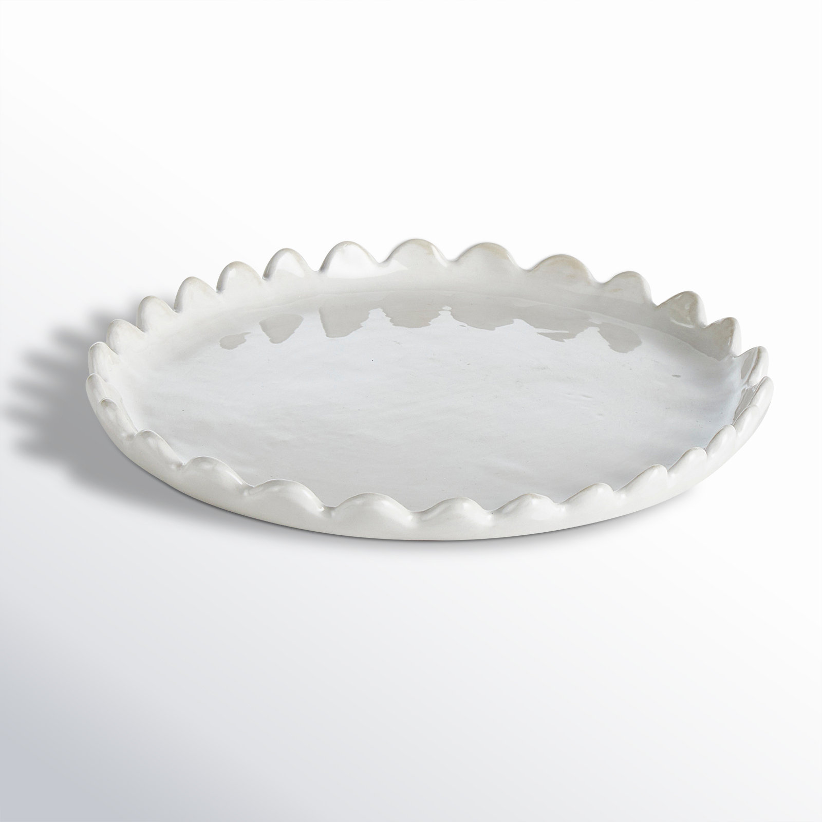 Drian Oval Tray, White