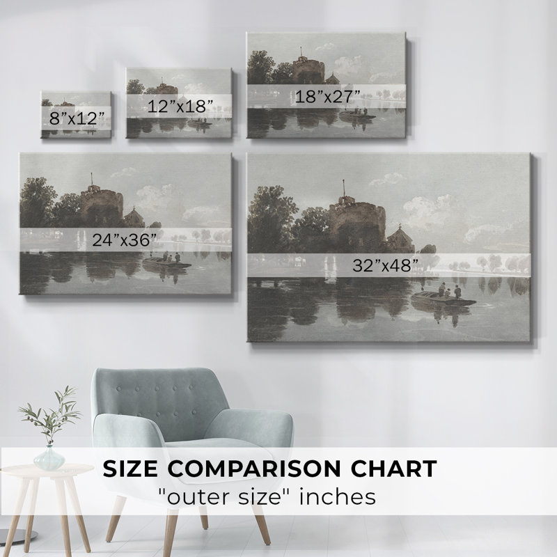 " Vintage Landscape- CCCXLIV ", 19" H x 28" W x 1.5'' D, Wrapped Canvas
