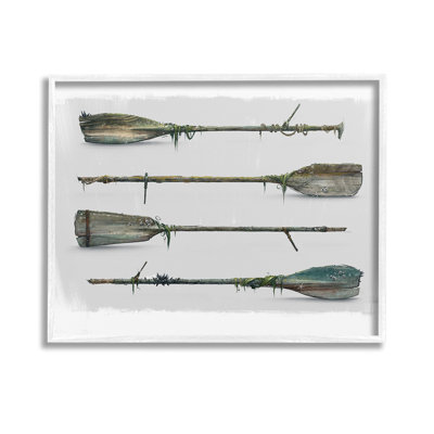«Vintage Nautical Boat Oars», art de la giclée sur toile
