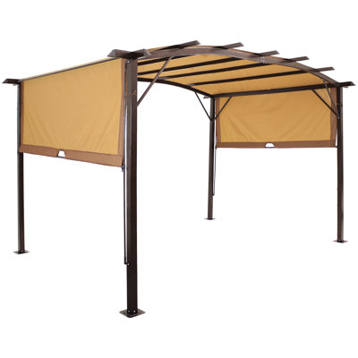 12 Ft. W x 9 Ft. D Steel Pergola with Canopy