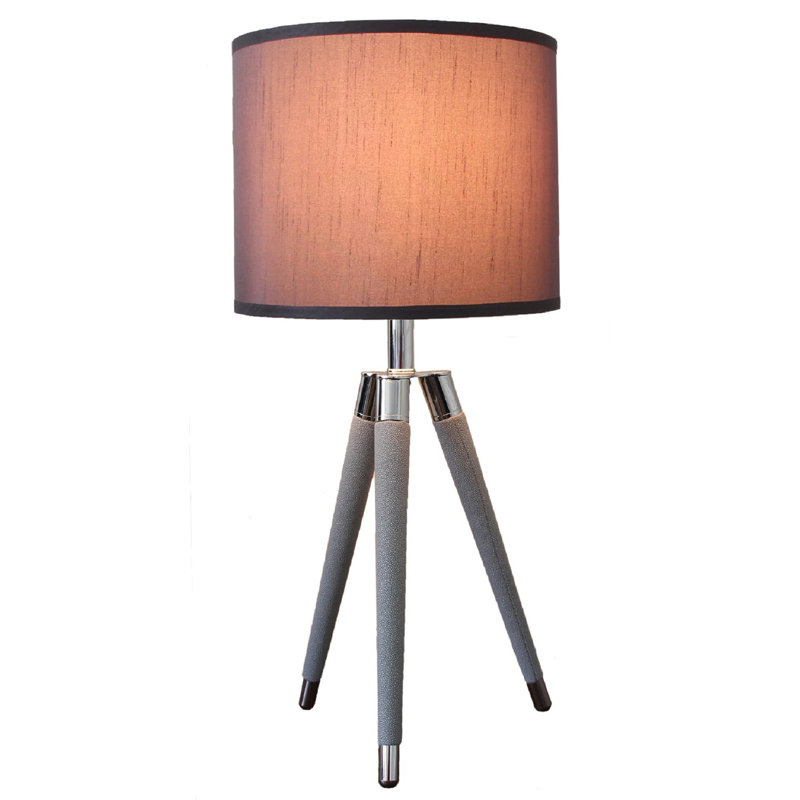 Lampe trépied 26,75 po Molinari, Gris, H 26,75 po x l 12 po x P 12 po, Gris clair