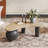 Crescent-shaped natural cave stone tea table-106325930