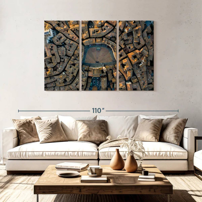 Nicci Piazza Del Campo, 48" H x 74" W