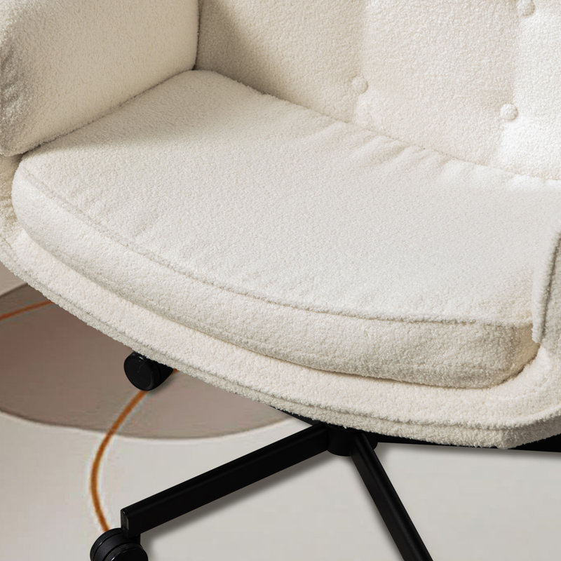 Chaise de bureau ergonomique 33,9 ", chaise de bureau moderne à hauteur ajustable