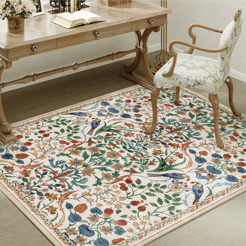 Destinay Floral Area Rug, Rectangle 152 x 213 cm