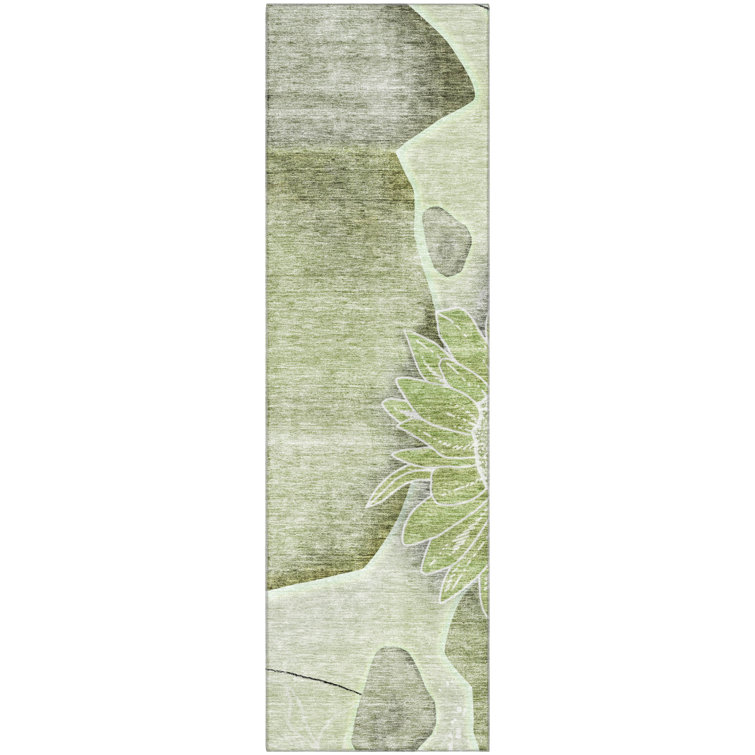 Premium Machine Washable Prisco Aloe Rug