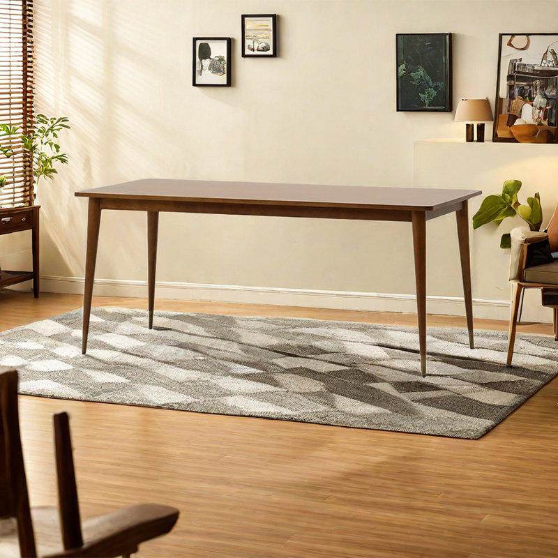 Maytte Solid Wood Dining Table, 29.52"H x 62.99"L x 35.43"W