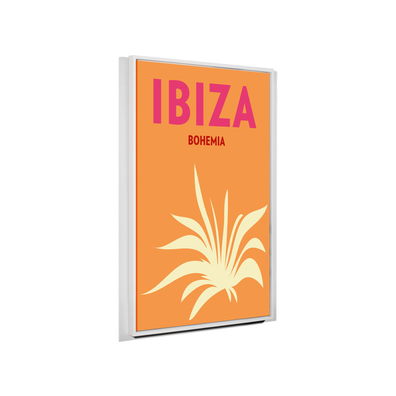 Ibiza, White Floater Framed, 41" H x 27" W