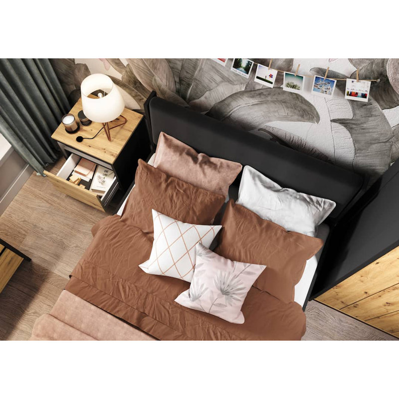 Rushelle 45cm W Manufactured Wood Bedside Table