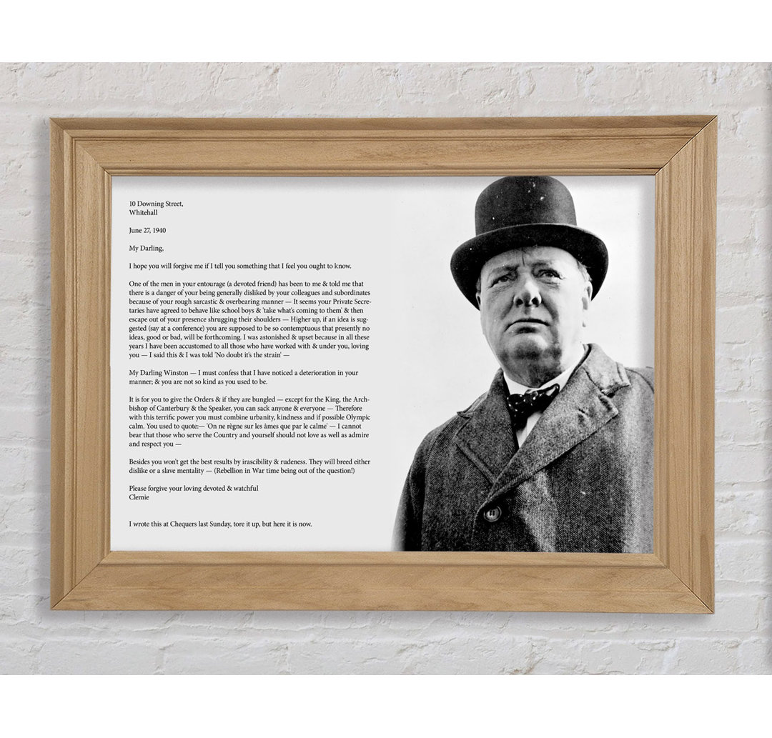 McMinnville Motivational Quote Winston Churchill Gerahmter Druck Wandkunst