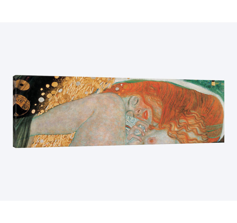 «Danae, Horizontal» par Gustav Klimt, impression sur toile tendue, H 12 po x l 36 po x P 1,5 po, Toile tendue