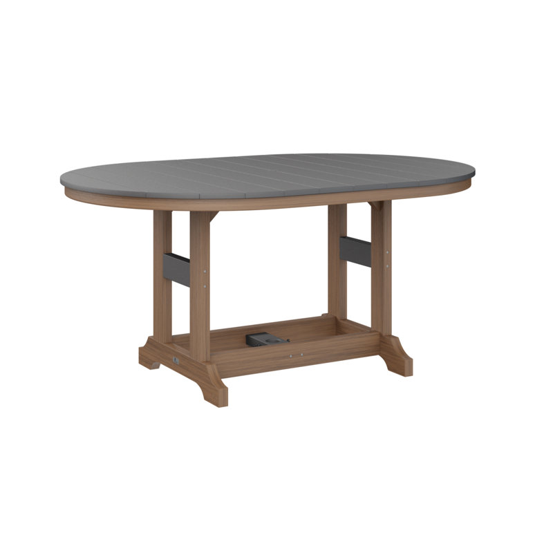 Table de salle à manger Berlin Classic, Acajou antique, Gris fumée