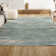 Union Rustic Kaylonie Modern Berber Stripe Cream/Turquoise Rug ...