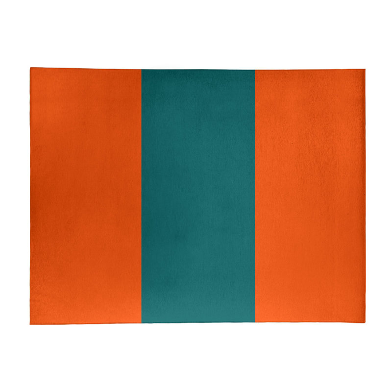 Tapis orange en polyester Miami, Rectangle 8 pi x 10 pi