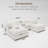 Abramson White U-shaped Chenille Modular Symmetrical Cloud Sofa-282863264-282863265