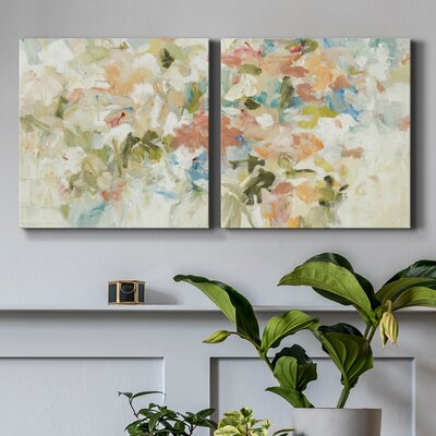 Red Barrel Studio® Floral Blush III Framed On Canvas 2 Pieces Print ...
