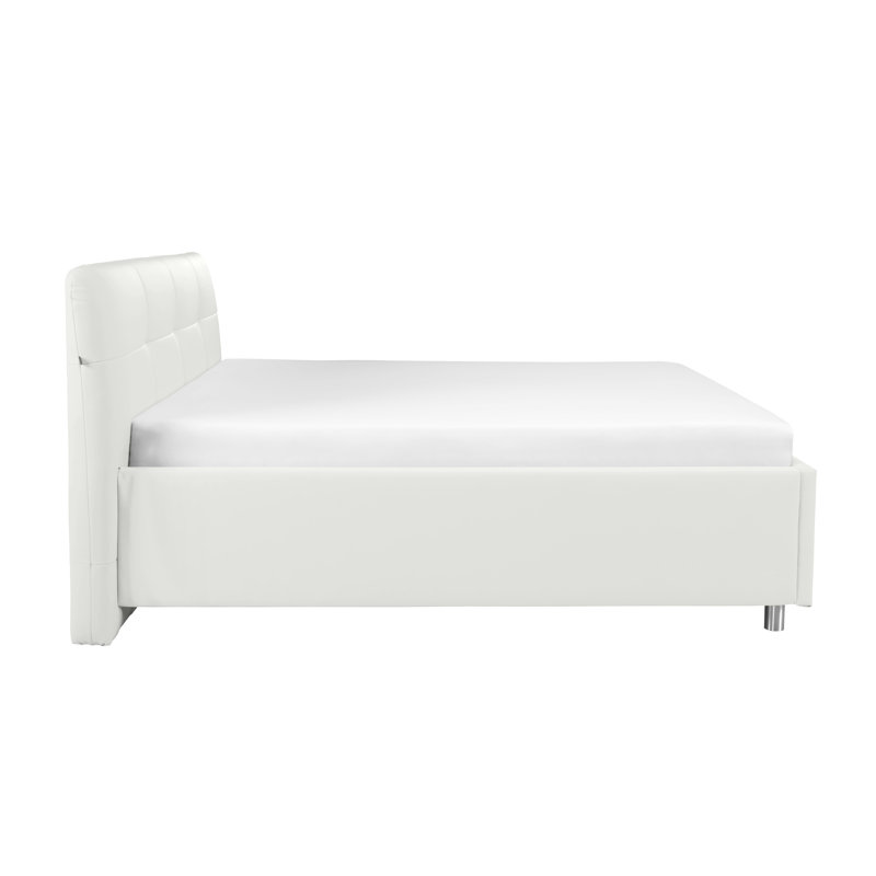 Upholstered Bed, White, 180 x 200cm
