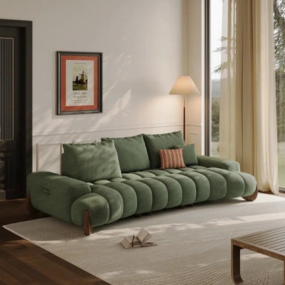 Canapé 2-3 places Mid-Century profond avec coussins réglables