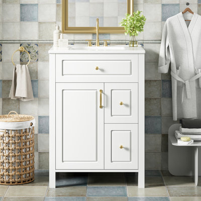Meuble-lavabo de 24 po avec lavabo en céramique