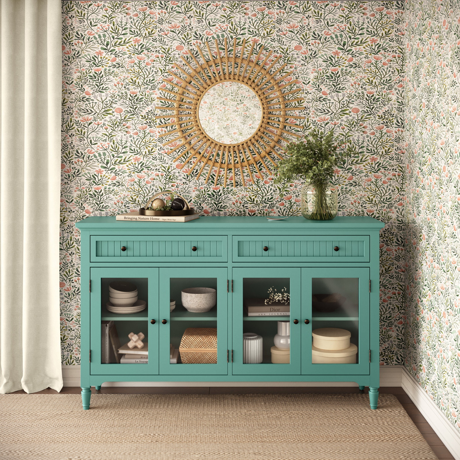 Pearce Acacia Sideboard, Green
