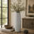 Ceramic Slim Engraved Patterned Decorative Gray Vase-1725204892