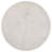 Miguel Round White Marble-Top Coffee Table with Black C-Shaped Metal Base
