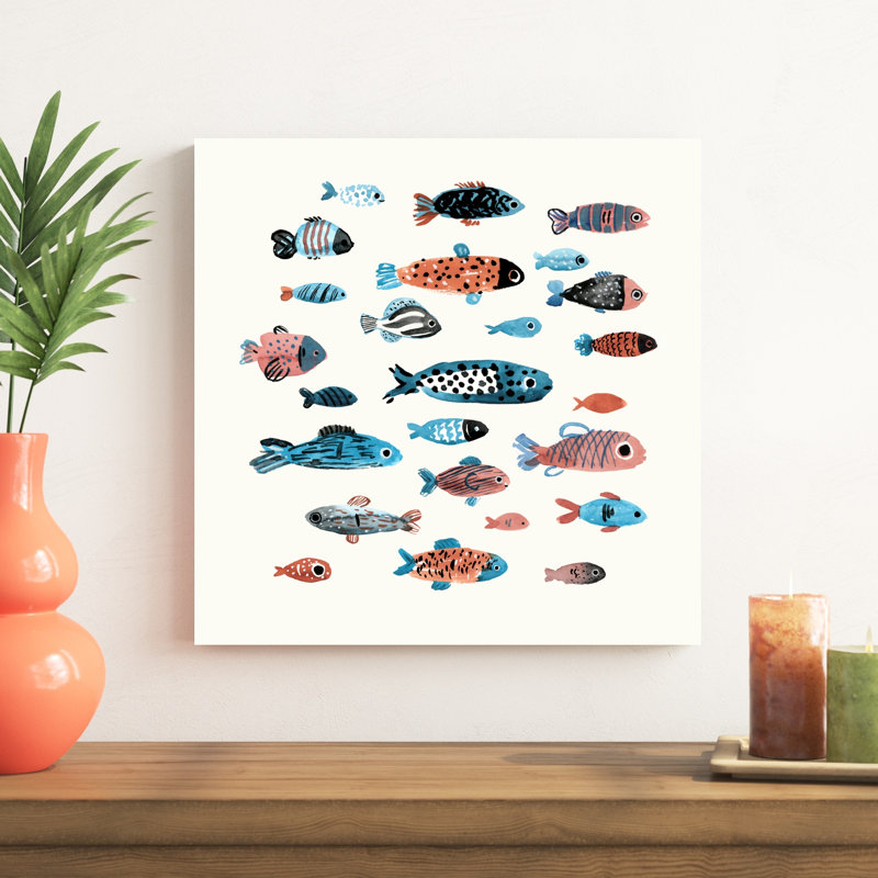 Fish School I, H 20 po x l 20 po