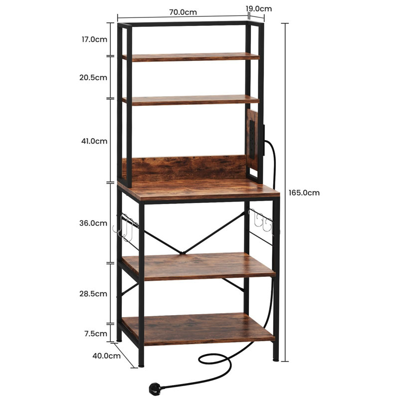 Stutes 70Cm Steel Standard Baker's Rack