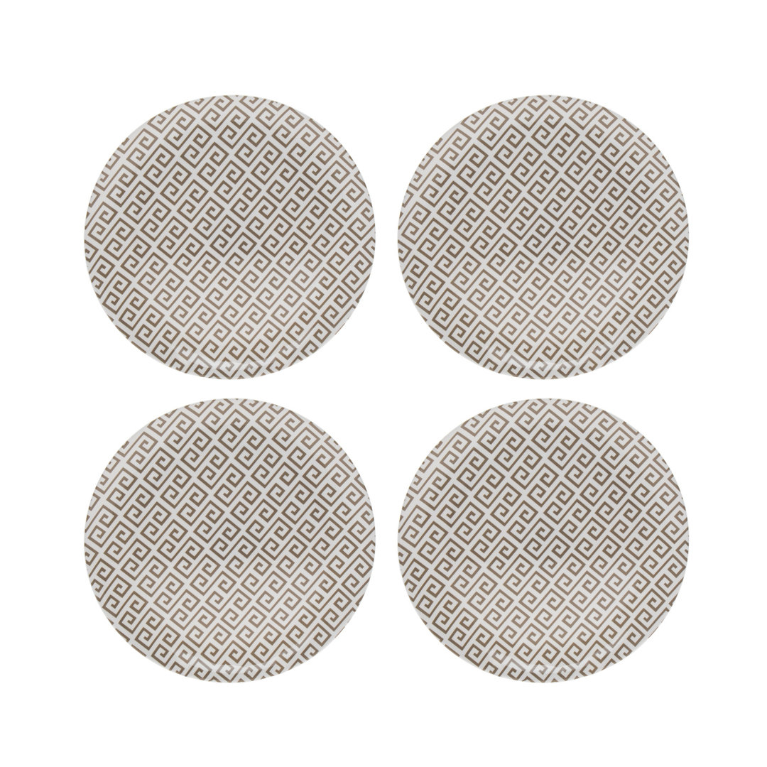 Iso Melamine Dinner Plate Set Of 4  Godinger Silver Art Co